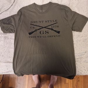 Grunt Style Logo military green/black T-shirt Men's XXL